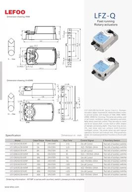 Schnell laufende Rotations aktoren LFZ-Q