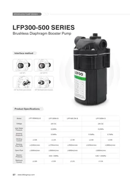 LEFOO 24V 300-500GPD Serie bürsten los