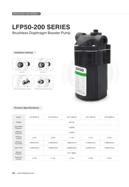 LEFOO 24V 50-200GPD Serie bürsten los
