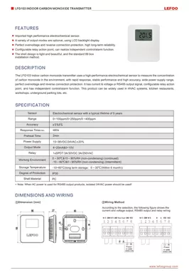 LEFOO LFG103 Indoor CO Transmitter