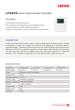 LEFOO LFG203 Indoor-Kohlendioxid-Transmitter