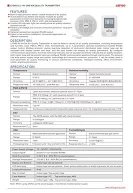 LEFOO LFG60 All-in-One-Übermittler für Luftqualität