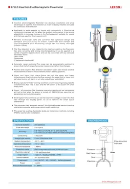 LEFOO LFLLD Einfügung Elektro magnetischer Durchfluss messer