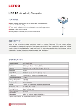 LEFOO LFS10 Luft geschwindigkeit sender
