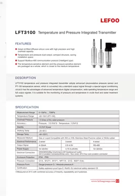 LEFOO LFT3100 Temperatur-und Druck transmitter
