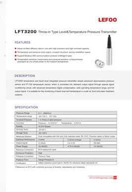 LEFOO LFT3200 Temperatur-und Füllstand sender