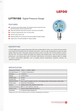 LEFOO LFT6100 Digitales Druck messgerät
