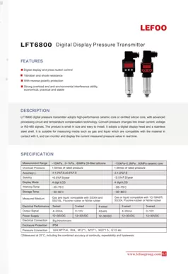 LEFOO LFT6800 Digital anzeige Druck Sender