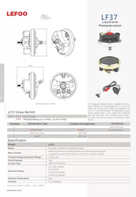Flüssigkeitspegel-Drucksc halter LF37
