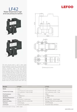 Wassersp ender Hoch-und Niederdruck schalter LF42