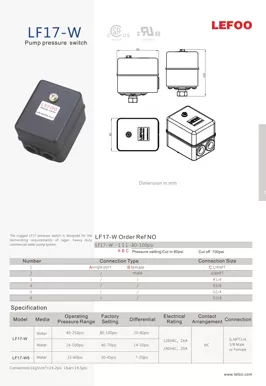 Wasserpumpe Drucksc halter LF17-W